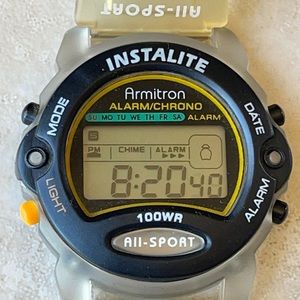 Armitron sports men battery water resistant 100ft chronograph alarm